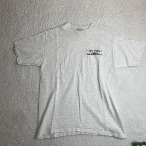 Vintage New York‎ rangers mens grey embroidered tshirt nhl 90s the game L